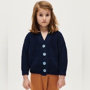 Babaa Kids No18 Cotton Cardigan Navy size 8